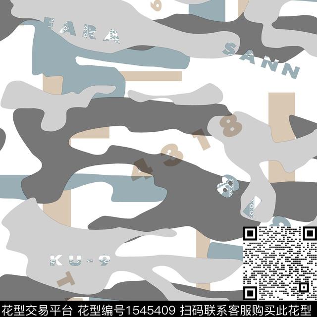 迷彩几何男装抽象男装传统印花华亿平台下载（图片编号: 1545409） - 瓦栏（Walan）