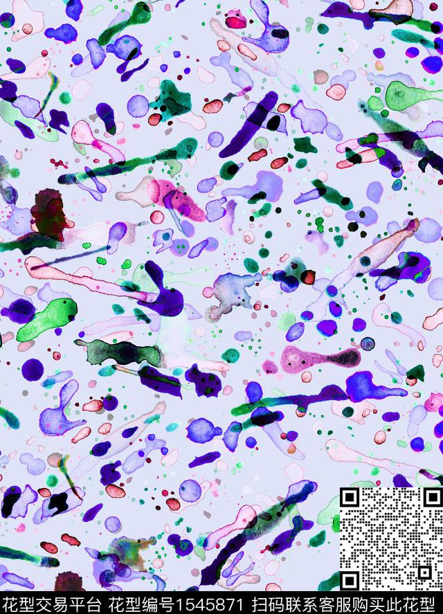水彩抽象颜料数码印花华亿平台下载（图片编号: 1545871） - 瓦栏（Walan）