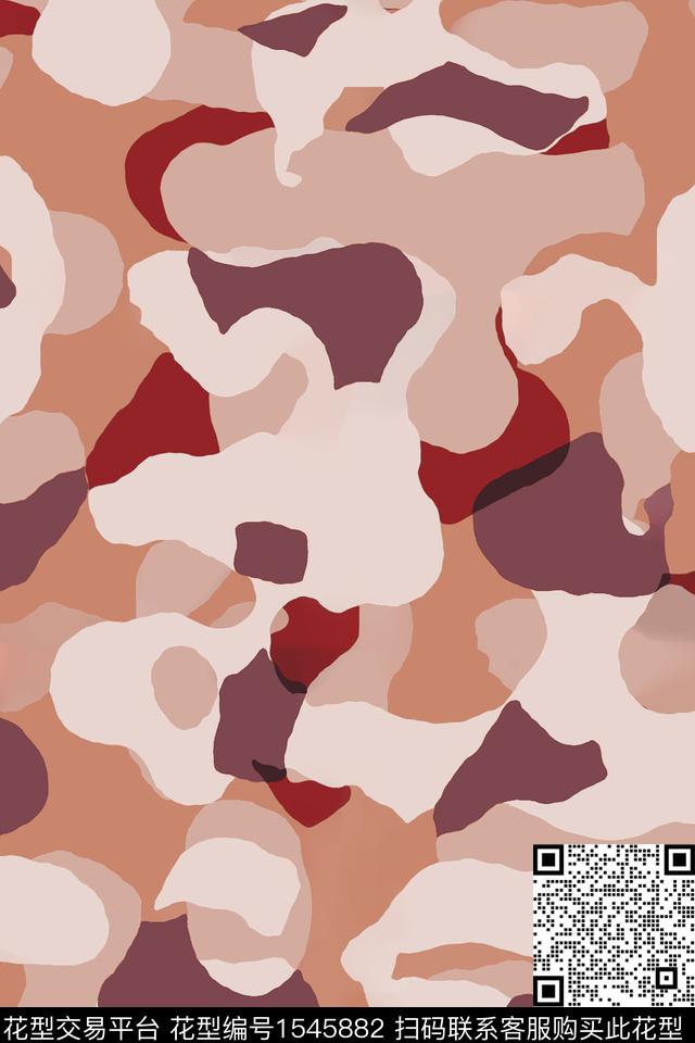 迷彩色块叠加传统印花华亿平台下载（图片编号: 1545882） - 瓦栏（Walan）