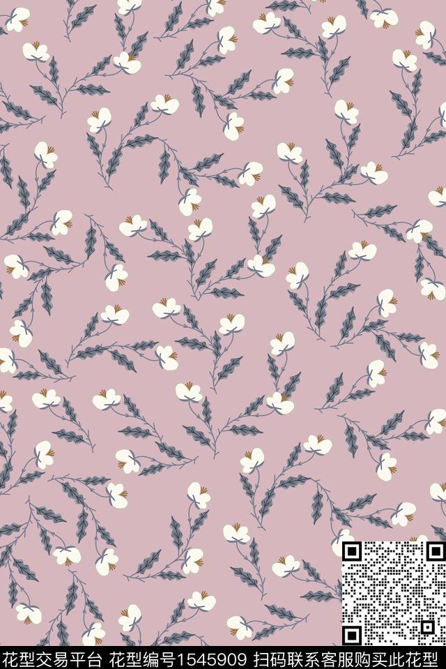 小清新小碎花女装数码印花华亿平台下载（图片编号: 1545909） - 瓦栏（Walan）