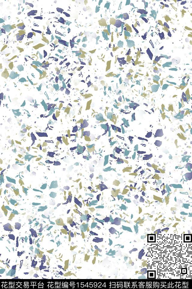 碎片抽象水彩数码印花华亿平台下载（图片编号: 1545924） - 瓦栏（Walan）