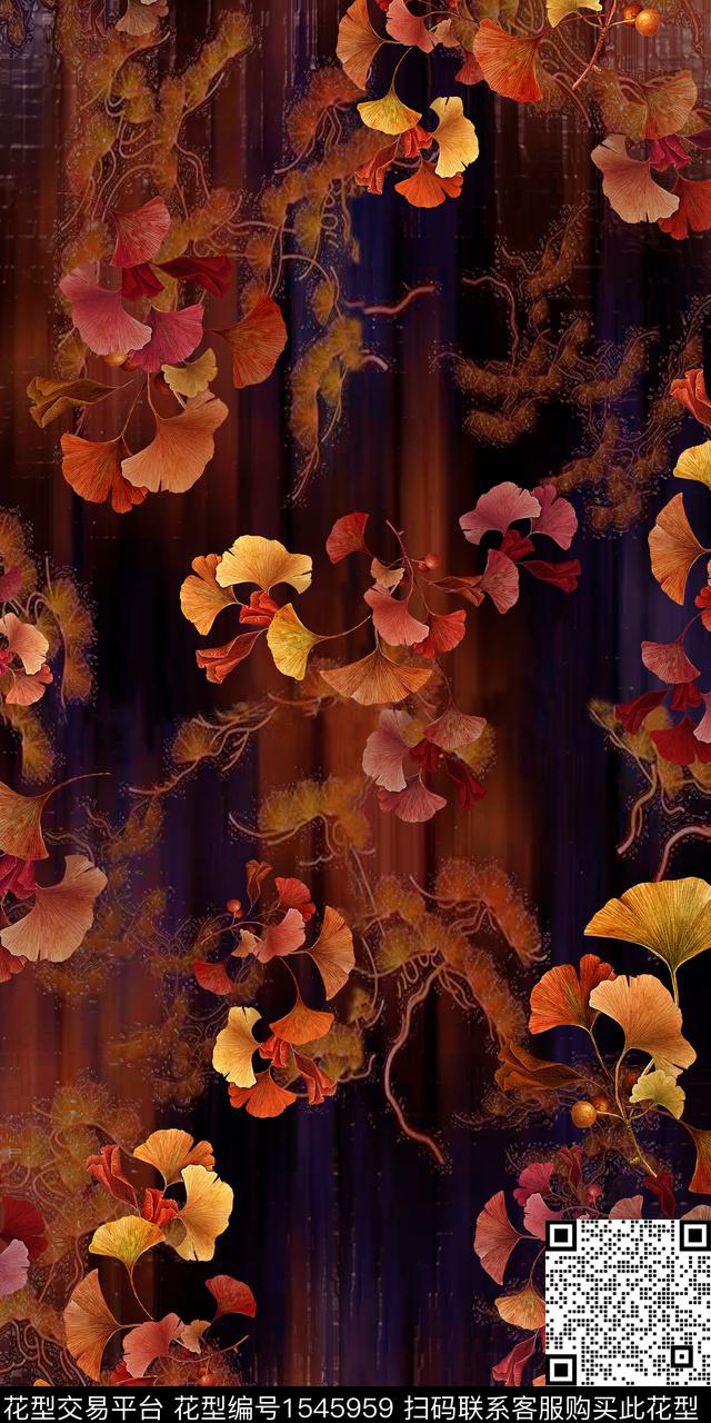 花卉底纹肌理数码印花华亿平台下载（图片编号: 1545959） - 瓦栏（Walan）