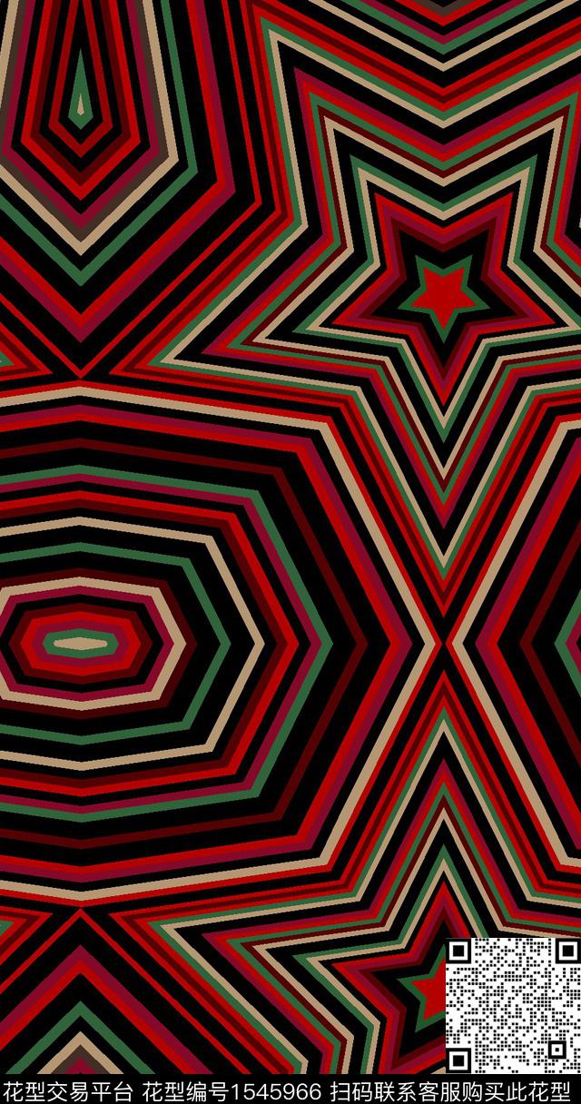 线条几何黑底传统印花华亿平台下载（图片编号: 1545966） - 瓦栏（Walan）