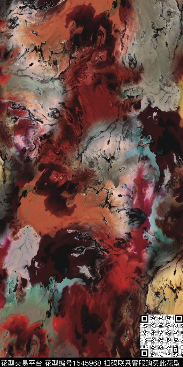 肌理抽象数码华亿平台数码印花华亿平台下载（图片编号: 1545968） - 瓦栏（Walan）