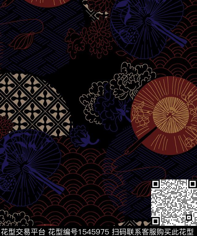 民族风花纹中老年数码印花华亿平台下载（图片编号: 1545975） - 瓦栏（Walan）