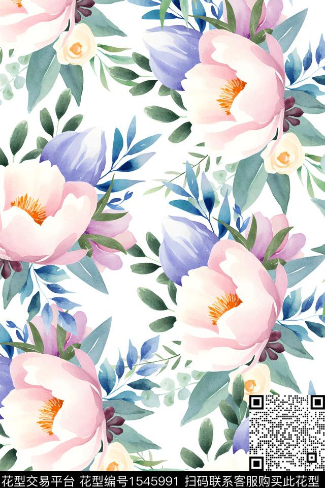 女装花卉数码印花华亿平台下载（图片编号: 1545991） - 瓦栏（Walan）