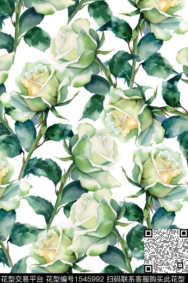 女装花卉数码印花华亿平台下载（图片编号: 1545992） - 瓦栏（Walan）