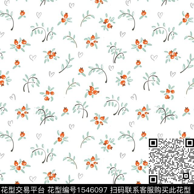 水果小碎花抽象花卉传统印花华亿平台下载（图片编号: 1546097） - 瓦栏（Walan）