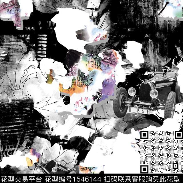 迷彩抽象几何男装传统印花华亿平台下载（图片编号: 1546144） - 瓦栏（Walan）