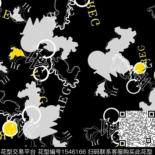 迷彩抽象字母传统印花华亿平台下载（图片编号: 1546166） - 瓦栏（Walan）