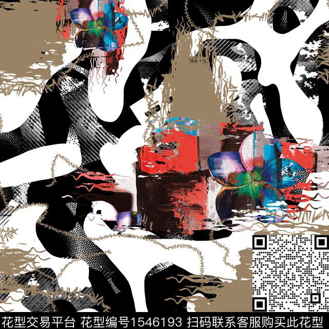 迷彩抽象几何男装传统印花华亿平台下载（图片编号: 1546193） - 瓦栏（Walan）