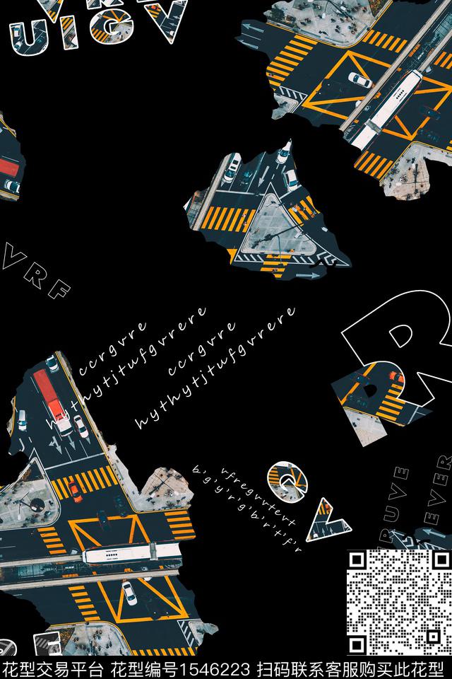 字母公路汽车数码印花华亿平台下载（图片编号: 1546223） - 瓦栏（Walan）