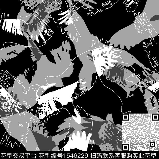 线条抽象几何男装传统印花华亿平台下载（图片编号: 1546229） - 瓦栏（Walan）