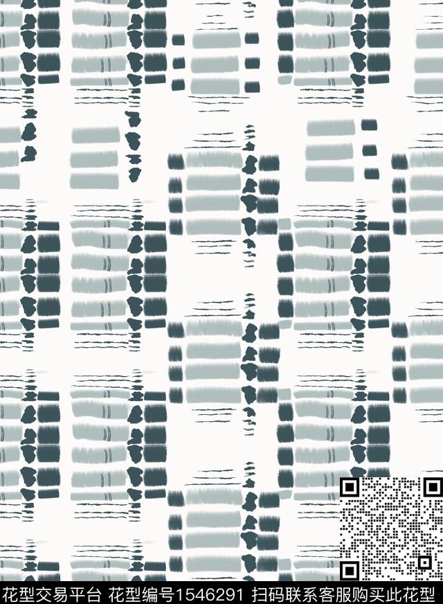 艺术水彩几何数码印花华亿平台下载（图片编号: 1546291） - 瓦栏（Walan）