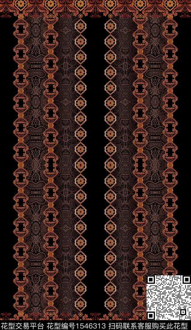 民族风定位花纹数码印花华亿平台下载（图片编号: 1546313） - 瓦栏（Walan）