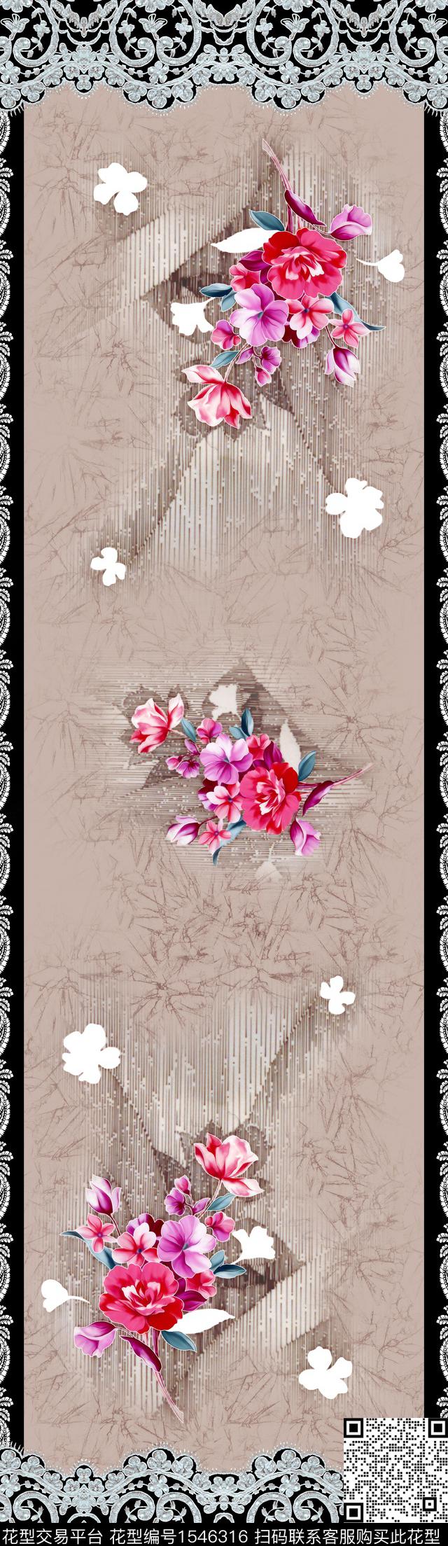 民族风定位花纹数码印花华亿平台下载（图片编号: 1546316） - 瓦栏（Walan）