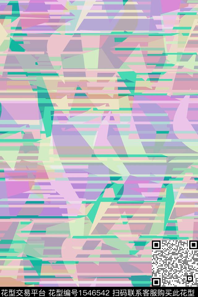 条纹几何抽象传统印花华亿平台下载（图片编号: 1546542） - 瓦栏（Walan）