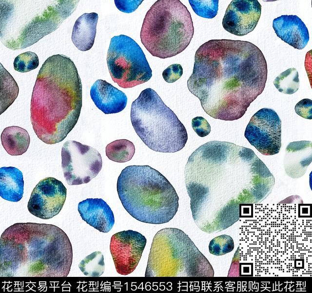 水彩肌理抽象数码印花华亿平台下载（图片编号: 1546553） - 瓦栏（Walan）