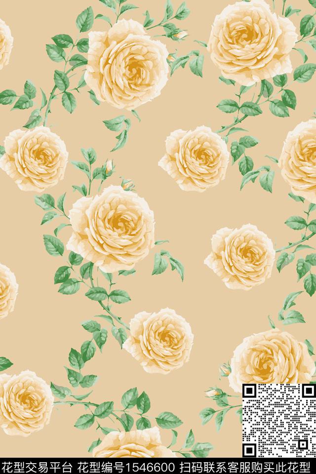 大牌风定位花花卉数码印花华亿平台下载（图片编号: 1546600） - 瓦栏（Walan）