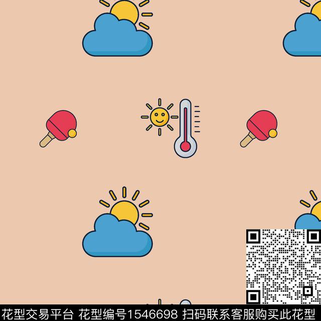 温度计天气多云数码印花华亿平台下载（图片编号: 1546698） - 瓦栏（Walan）