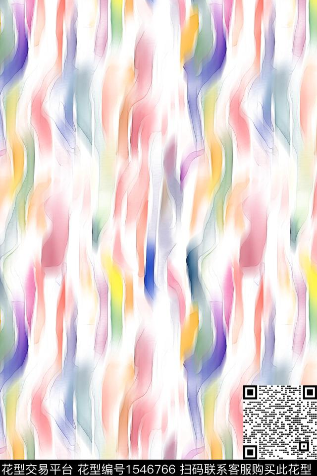 水彩条纹抽象数码印花华亿平台下载（图片编号: 1546766） - 瓦栏（Walan）