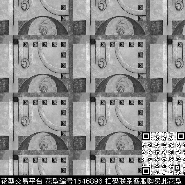 抽象几何男装数码印花华亿平台下载（图片编号: 1546896） - 瓦栏（Walan）