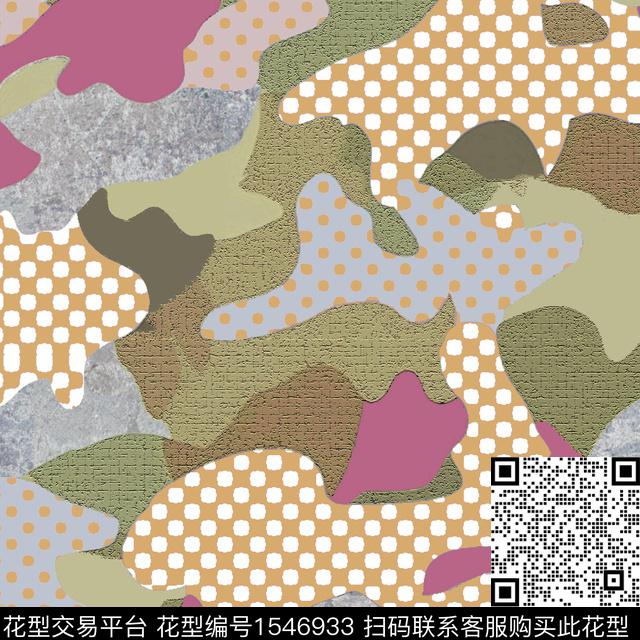 抽象肌理camouflage数码印花华亿平台下载（图片编号: 1546933） - 瓦栏（Walan）
