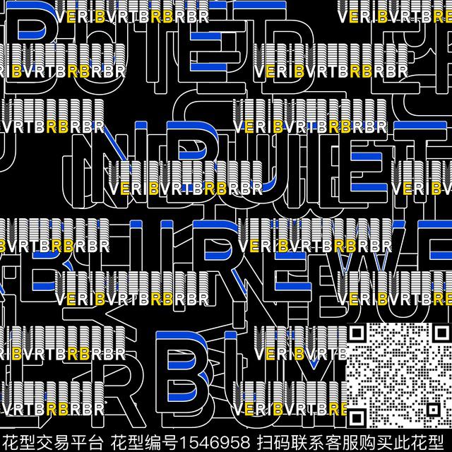 字母趣味立体传统印花华亿平台下载（图片编号: 1546958） - 瓦栏（Walan）