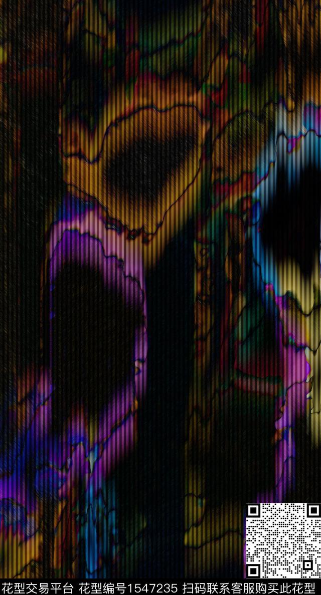 抽象条纹肌理数码印花华亿平台下载（图片编号: 1547235） - 瓦栏（Walan）