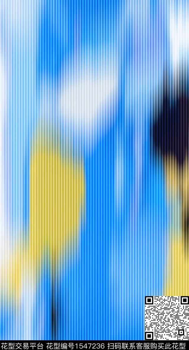 抽象条纹肌理数码印花华亿平台下载（图片编号: 1547236） - 瓦栏（Walan）