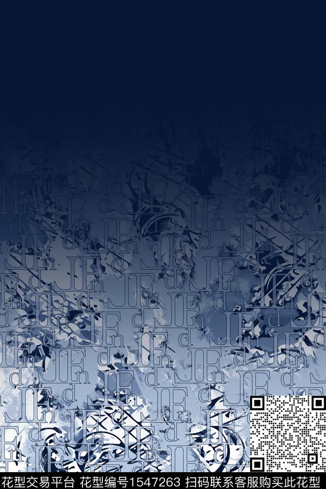 字母抽象定位数码印花华亿平台下载（图片编号: 1547263） - 瓦栏（Walan）