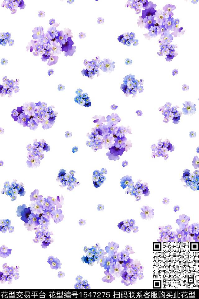 花卉清爽小碎花数码印花华亿平台下载（图片编号: 1547275） - 瓦栏（Walan）