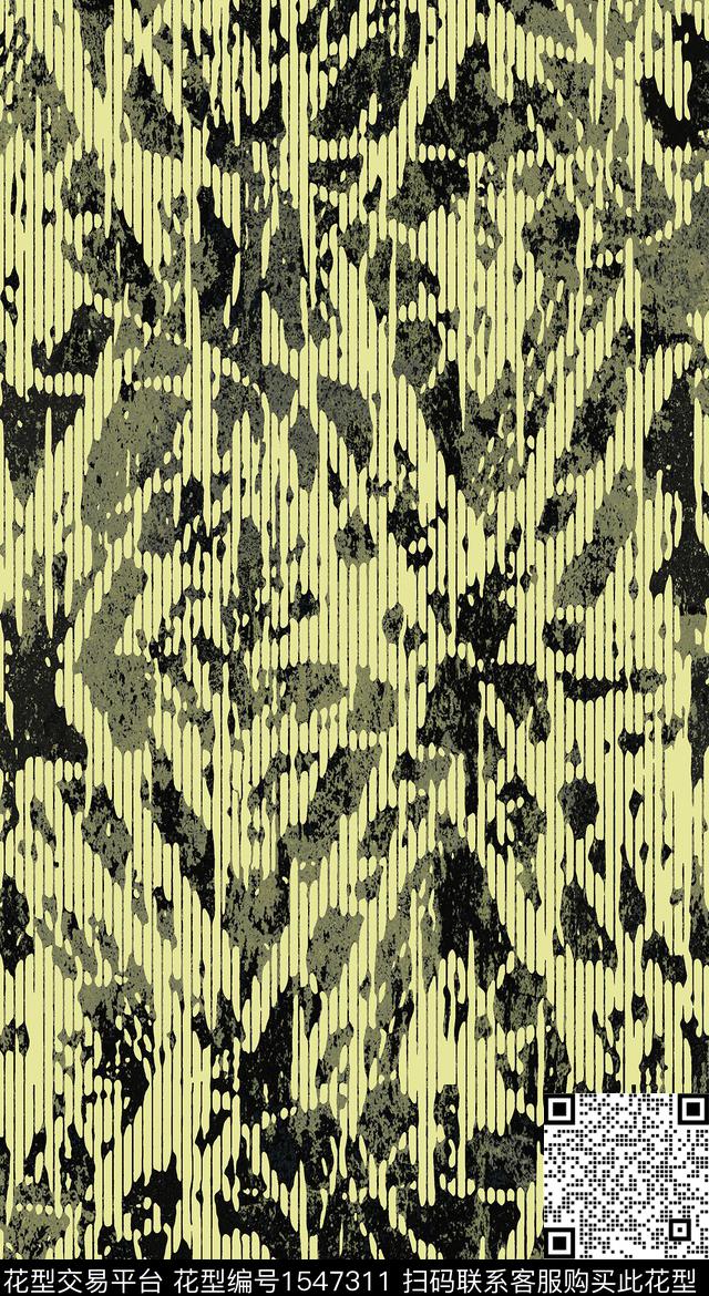 抽象条纹woodblock数码印花华亿平台下载（图片编号: 1547311） - 瓦栏（Walan）