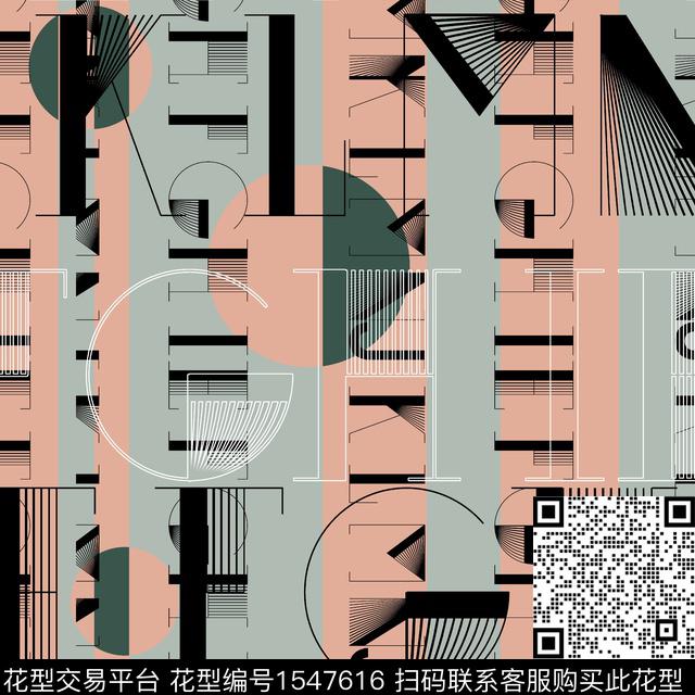 字母几何几何男装传统印花华亿平台下载（图片编号: 1547616） - 瓦栏（Walan）