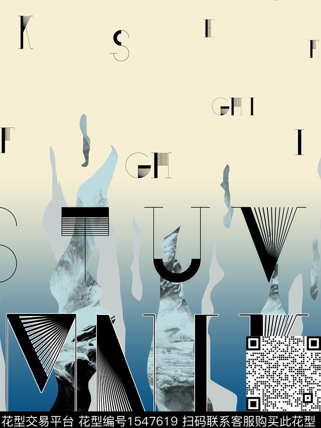 几何定位字母几何男装传统印花华亿平台下载（图片编号: 1547619） - 瓦栏（Walan）