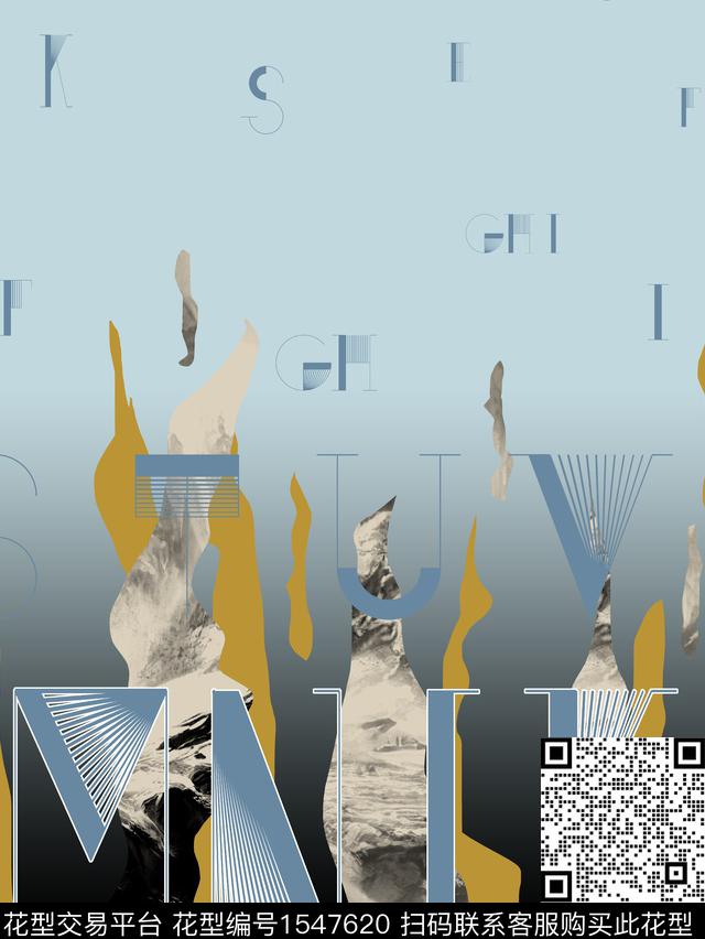 几何定位字母几何男装传统印花华亿平台下载（图片编号: 1547620） - 瓦栏（Walan）