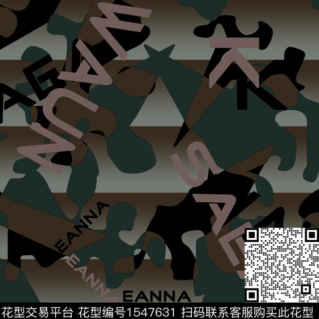 迷彩字母几何男装传统印花华亿平台下载（图片编号: 1547631） - 瓦栏（Walan）