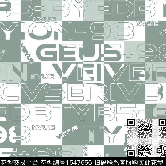 抽象字母几何男装传统印花华亿平台下载（图片编号: 1547656） - 瓦栏（Walan）