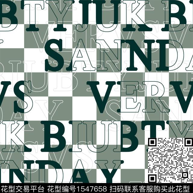 抽象字母几何男装传统印花华亿平台下载（图片编号: 1547658） - 瓦栏（Walan）