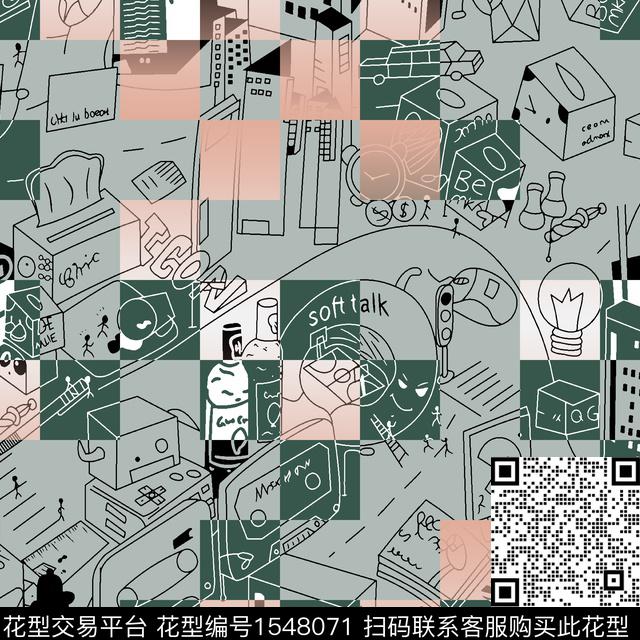 线条几何男装传统印花华亿平台下载（图片编号: 1548071） - 瓦栏（Walan）