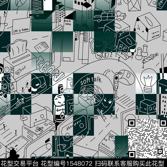 线条几何男装传统印花华亿平台下载（图片编号: 1548072） - 瓦栏（Walan）