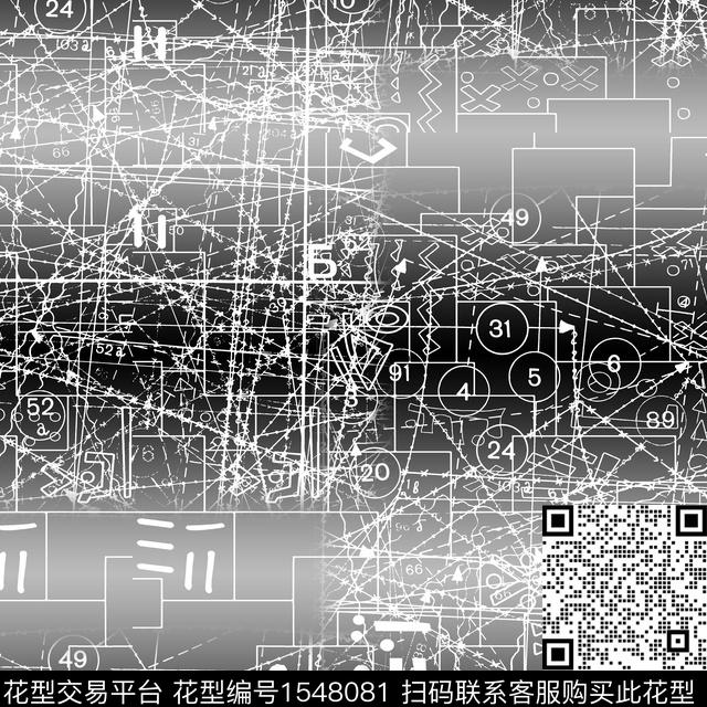 抽象渐变几何数码印花华亿平台下载（图片编号: 1548081） - 瓦栏（Walan）