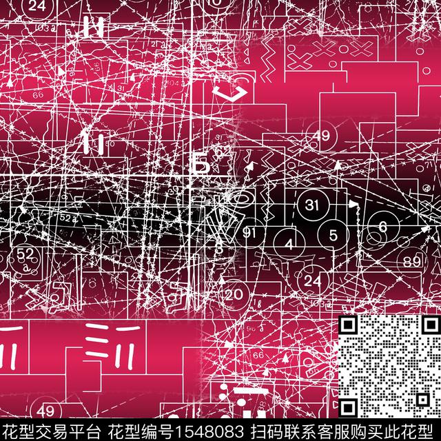 抽象渐变几何传统印花华亿平台下载（图片编号: 1548083） - 瓦栏（Walan）