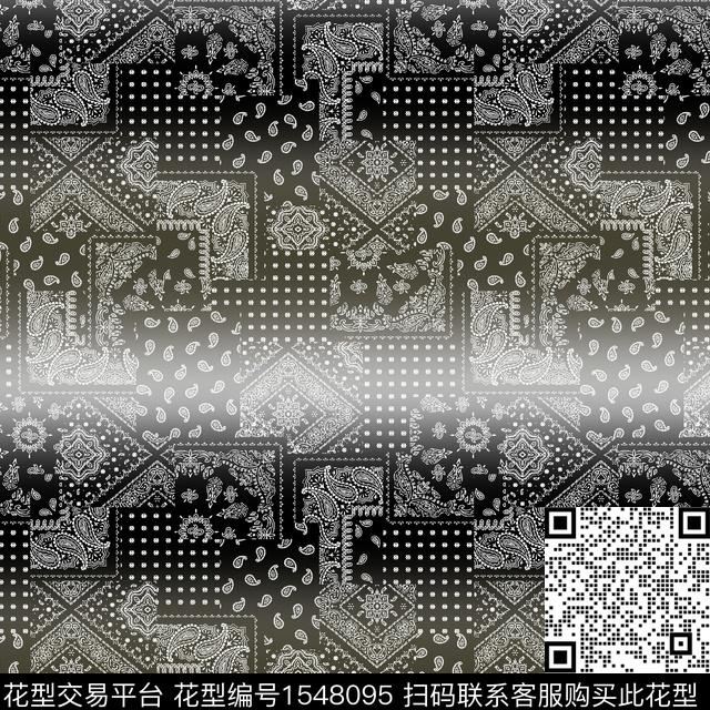 渐变几何男装传统印花华亿平台下载（图片编号: 1548095） - 瓦栏（Walan）