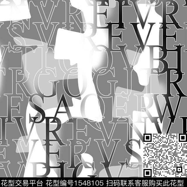 大牌风抽象字母传统印花华亿平台下载（图片编号: 1548105） - 瓦栏（Walan）