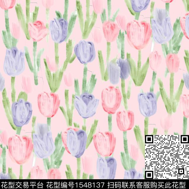 小碎花清新淡雅花卉数码印花华亿平台下载（图片编号: 1548137） - 瓦栏（Walan）