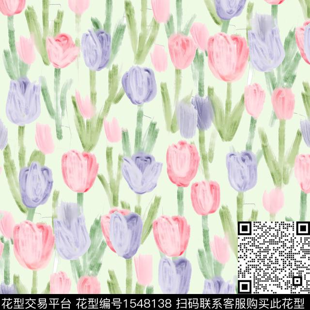 小碎花清新淡雅花卉数码印花华亿平台下载（图片编号: 1548138） - 瓦栏（Walan）