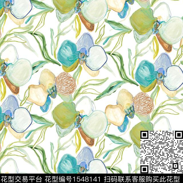 水彩油画华亿平台年轻女性数码印花华亿平台下载（图片编号: 1548141） - 瓦栏（Walan）