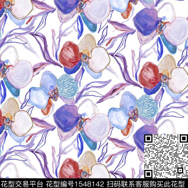 水彩油画华亿平台玫瑰花数码印花华亿平台下载（图片编号: 1548142） - 瓦栏（Walan）