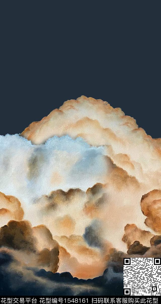 数码定位花天空风景景观数码印花华亿平台下载（图片编号: 1548161） - 瓦栏（Walan）